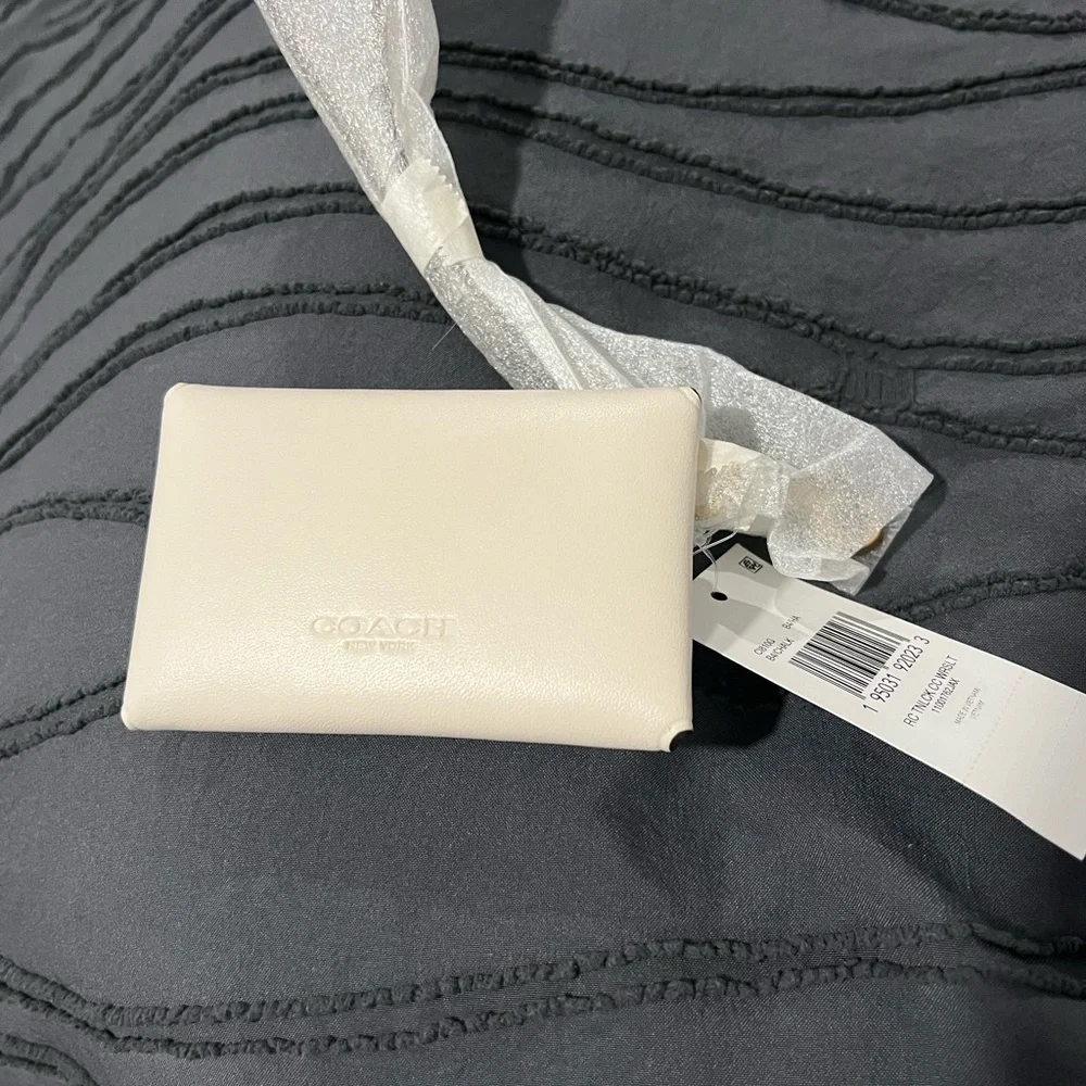 Coach Cream Leather Clutch with Gold Accent - Picture 5 of 5